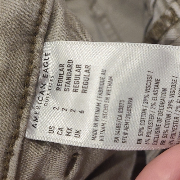 American eagle next level stretch hi rise jeggings button fly light green - Picture 4 of 9